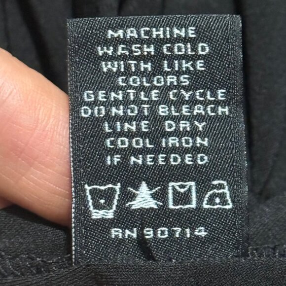 MSK Black Collared Dress | Gold O-Ring Zip Front | Size M | Like New - Picture 12 of 12